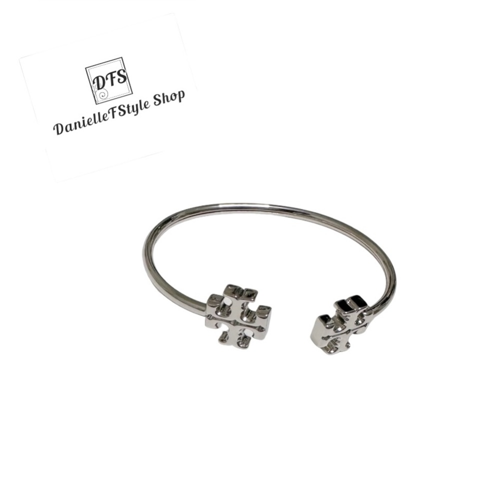 TORY BURCH Kira Cuff Bracelet/Silver with dustbag and gifbox